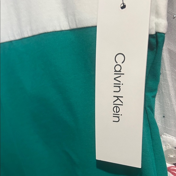 Calvin Klein Black, White, and turquoise Mini Dress Ptp 20” - Picture 5 of 6